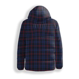 ScotsTee Shop Scottish McCorquodale Modern Crest Tartan Down Jacket Winter White Duck Down Plaid