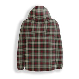 ScotsTee Shop Scottish Rose White Dress Crest Tartan Down Jacket Winter White Duck Down Plaid