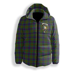 ScotsTee Shop Scottish Stewart of Appin Hunting Modern Crest Tartan Down Jacket Winter White Duck Down Plaid