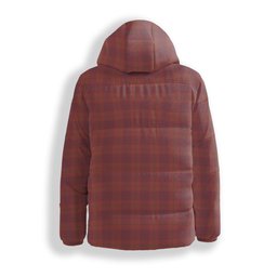 ScotsTee Shop Scottish Stirling of Keir Ancient Crest Tartan Down Jacket Winter White Duck Down Plaid