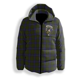 ScotsTee Shop Scottish MacMillan Hunting Modern Crest Tartan Down Jacket Winter White Duck Down Plaid