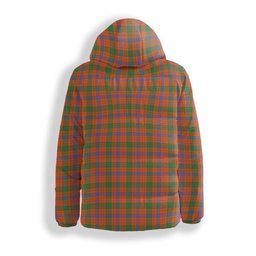 ScotsTee Shop Scottish Ross Ancient Crest Tartan Down Jacket Winter White Duck Down Plaid