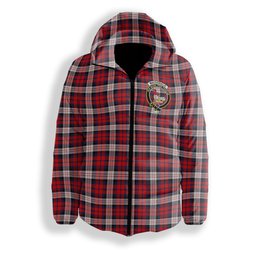 ScotsTee Shop Scottish MacDonald Dress Irish Modern Crest Tartan Down Jacket Winter White Duck Down Plaid