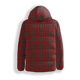 ScotsTee Shop Scottish Stewart of Galloway VS Crest Tartan Down Jacket Winter White Duck Down Plaid