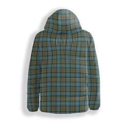 ScotsTee Shop Scottish Porterfield Crest Tartan Down Jacket Winter White Duck Down Plaid
