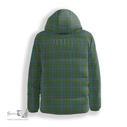 ScotsTee Shop Scottish Strang of Balkaskie Ancient Crest Tartan Down Jacket Winter White Duck Down Plaid