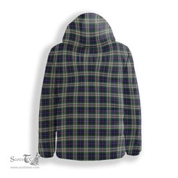ScotsTee Shop Scottish McLeod Of Californian Crest Tartan Down Jacket Winter White Duck Down Plaid