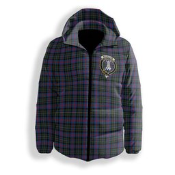 ScotsTee Shop Scottish McCallum of Berwick Modern Crest Tartan Down Jacket Winter White Duck Down Plaid