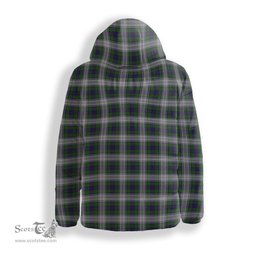 ScotsTee Shop Scottish Murray of Atholl Dress Crest Tartan Down Jacket Winter White Duck Down Plaid