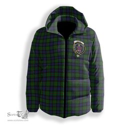 ScotsTee Shop Scottish Ogilvie of Inverarity VS 2 Crest Tartan Down Jacket Winter White Duck Down Plaid