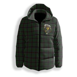 ScotsTee Shop Scottish Sinclair Hunting Crest Tartan Down Jacket Winter White Duck Down Plaid