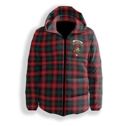 ScotsTee Shop Scottish Rattray of Lude Modern Crest Tartan Down Jacket Winter White Duck Down Plaid