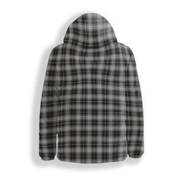 ScotsTee Shop Scottish MacFie of Colonsay Dress Crest Tartan Down Jacket Winter White Duck Down Plaid