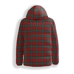 ScotsTee Shop Scottish MacLean 3 Crest Tartan Down Jacket Winter White Duck Down Plaid
