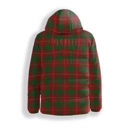 ScotsTee Shop Scottish McFie Crest Tartan Down Jacket Winter White Duck Down Plaid