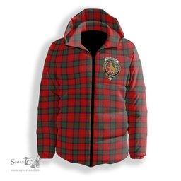 ScotsTee Shop Scottish McPherson of Cluny Modern Crest Tartan Down Jacket Winter White Duck Down Plaid