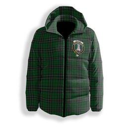 ScotsTee Shop Scottish McLean of Duart Hunting Crest Tartan Down Jacket Winter White Duck Down Plaid