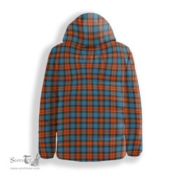 ScotsTee Shop Scottish MacLachlan Ancient Crest Tartan Down Jacket Winter White Duck Down Plaid