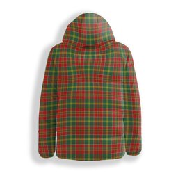 ScotsTee Shop Scottish MacDonald of Kingsburgh Modern Crest Tartan Down Jacket Winter White Duck Down Plaid