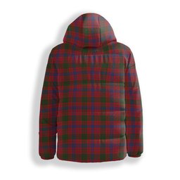 ScotsTee Shop Scottish Ross 4 Crest Tartan Down Jacket Winter White Duck Down Plaid