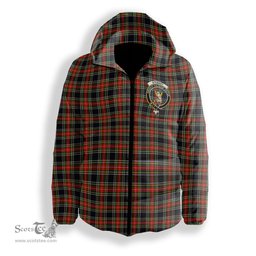 ScotsTee Shop Scottish Stewart High Stewards (Stewart Black) Crest Tartan Down Jacket Winter White Duck Down Plaid