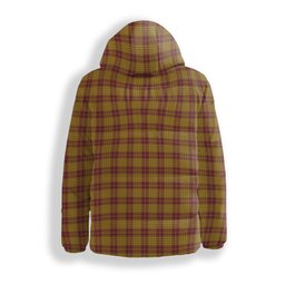 ScotsTee Shop Scottish MacMillan Dress Crest Tartan Down Jacket Winter White Duck Down Plaid