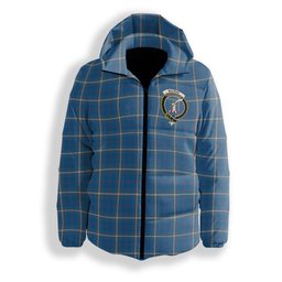 ScotsTee Shop Scottish MacRae of America Ancient Crest Tartan Down Jacket Winter White Duck Down Plaid