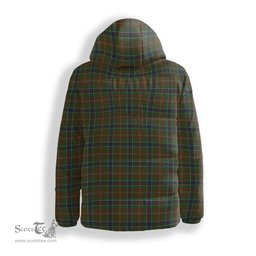 ScotsTee Shop Scottish MacLean of Kingairloch Crest Tartan Down Jacket Winter White Duck Down Plaid