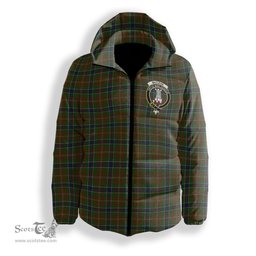ScotsTee Shop Scottish MacLean of Kingairloch Crest Tartan Down Jacket Winter White Duck Down Plaid