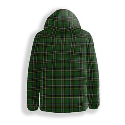 ScotsTee Shop Scottish McAlpine Modern Crest Tartan Down Jacket Winter White Duck Down Plaid