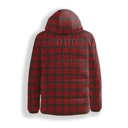 ScotsTee Shop Scottish Ross 7 Crest Tartan Down Jacket Winter White Duck Down Plaid