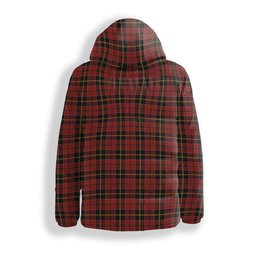 ScotsTee Shop Scottish McAlister of Skye Modern Crest Tartan Down Jacket Winter White Duck Down Plaid