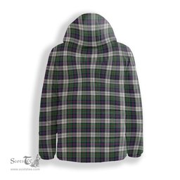 ScotsTee Shop Scottish MacCallum Dress Modern Crest Tartan Down Jacket Winter White Duck Down Plaid