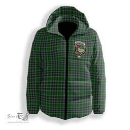 ScotsTee Shop Scottish MacDonald Lord of the Isles Hunting Crest Tartan Down Jacket Winter White Duck Down Plaid