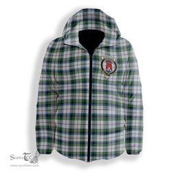 ScotsTee Shop Scottish McNachten Dress Ancient Crest Tartan Down Jacket Winter White Duck Down Plaid
