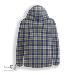 ScotsTee Shop Scottish Livingstone Dress Modern Crest Tartan Down Jacket Winter White Duck Down Plaid