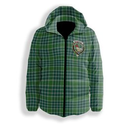 ScotsTee Shop Scottish MacDonald Lord of the Isles Hunting Ancient Crest Tartan Down Jacket Winter White Duck Down Plaid