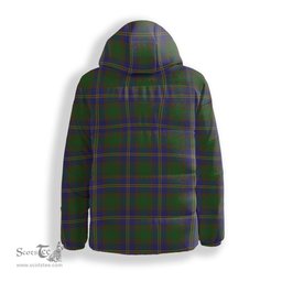 ScotsTee Shop Scottish Strange of Balkaskie Crest Tartan Down Jacket Winter White Duck Down Plaid