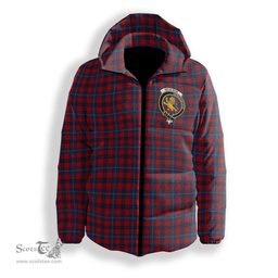 ScotsTee Shop Scottish Nicolson of Tiree & Coll Crest Tartan Down Jacket Winter White Duck Down Plaid