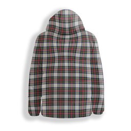 ScotsTee Shop Scottish Stewart Dress Modern Crest Tartan Down Jacket Winter White Duck Down Plaid