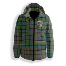 ScotsTee Shop Scottish MacDonald of Clan Ranald Ancient Crest Tartan Down Jacket Winter White Duck Down Plaid