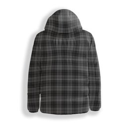 ScotsTee Shop Scottish Douglas Grey Vestiarium Scoticum Crest Tartan Down Jacket Winter White Duck Down Plaid