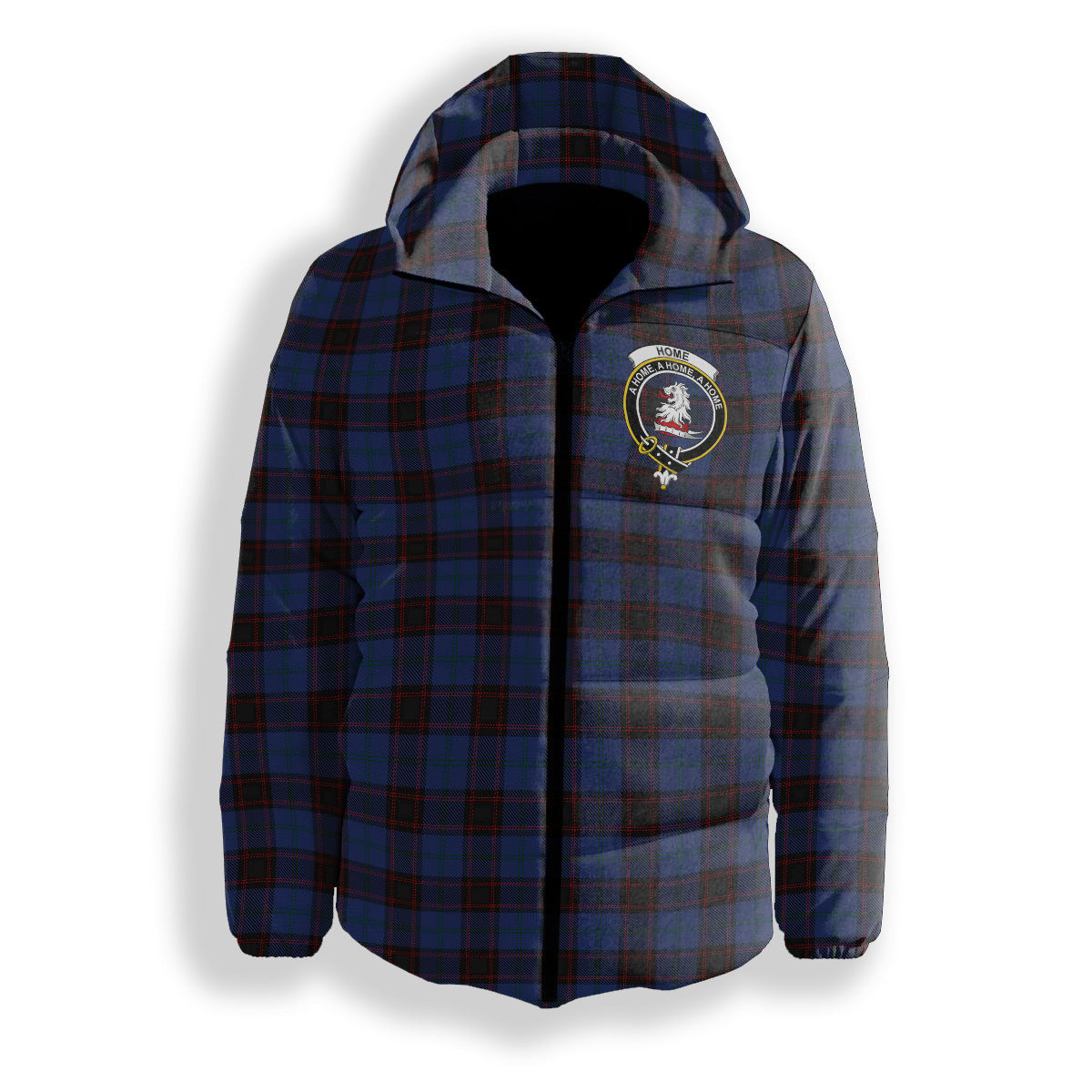 ScotsTee Shop Scottish Home Vestiarium Scoticum Crest Tartan Down Jacket Winter White Duck Down Plaid