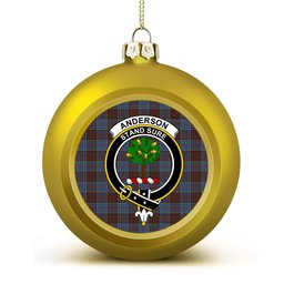 ScotsTee Shop Scottish Anderson Highland Society of London Crest Tartan Christmas Ball Ornament