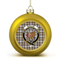 ScotsTee Shop Scottish Baillie Dress Modern Clan Crest Tartan Christmas Ball Ornament