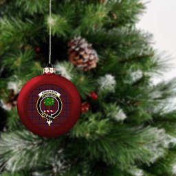 ScotsTee Shop Scottish Anderson of Kinnedear Red Crest Tartan Christmas Ball Ornament