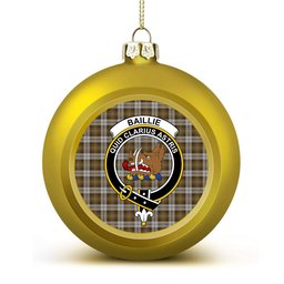 ScotsTee Shop Scottish Baillie Dress Crest Tartan Christmas Ball Ornament