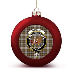 ScotsTee Shop Scottish Baillie Dress Crest Tartan Christmas Ball Ornament