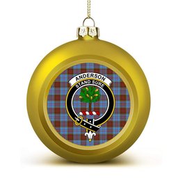 ScotsTee Shop Scottish Anderson Modern Crest Tartan Christmas Ball Ornament