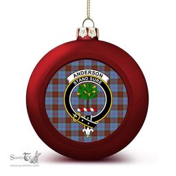 ScotsTee Shop Scottish Anderson Modern Crest Tartan Christmas Ball Ornament